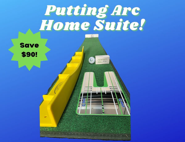 Putting Arc (MS3) Home Suite! - HomePutt Mat, Putting Arc (MS3), Perfect Roll Mirror + Balls, & No. 3 Putt Cup