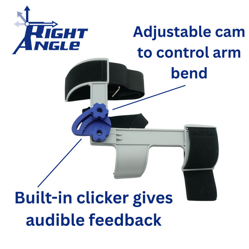 Right Angle V2 Golf Swing Elbow Brace – Backswing Trainer for Trail Arm Position Golf Training Aids