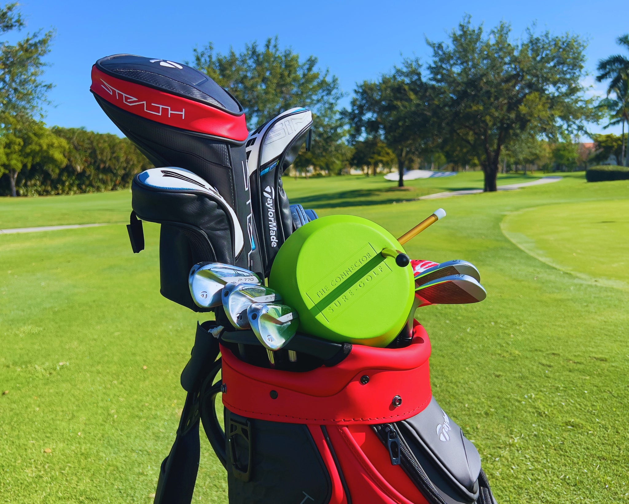 The Golf Swing Connector in a Golf Bag