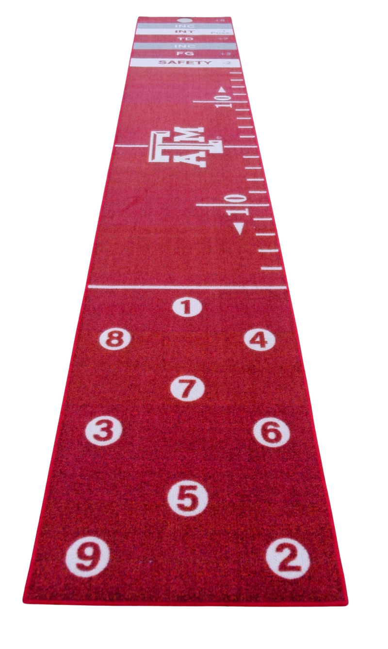 Texas A&M Putt Ball - Putting Mat Game - Make Practicing your Putts Entertaining While Representing Your Favorite University - Mat is 12 feet by 2 feet