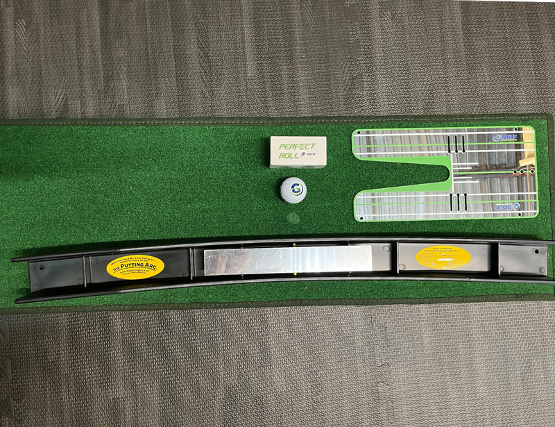 Putting Arc (MS3D) Home Suite! - HomePutt Mat, Putting Arc (MS3D), Perfect Roll Mirror + Balls, & No. 3 Putt Cup