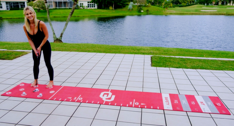 Oklahoma Putt Ball - Putting Mat Game - Make Practicing your Putts Entertaining While Representing Your Favorite University - Mat is 12 feet by 2 feet