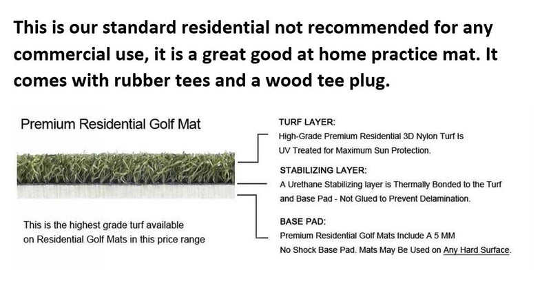 5 STAR Premium Residential Golf Mats (Light Duty Mat)