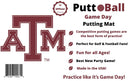Texas A&M Putt Ball - Putting Mat Game - Make Practicing your Putts Entertaining While Representing Your Favorite University - Mat is 12 feet by 2 feet Golf Training Aids